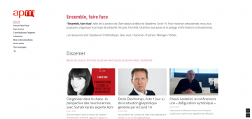 Site Apm-Ensemble, faire face